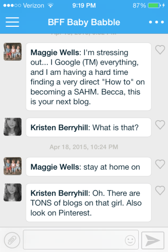 I think she's trying to say