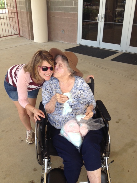 Grandbetty and me at the fair last year.  