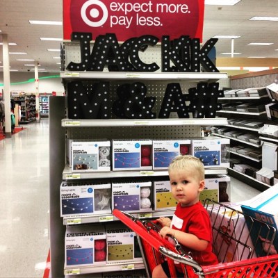 Target felt bad about the rain, so she left Jack this cute sign.