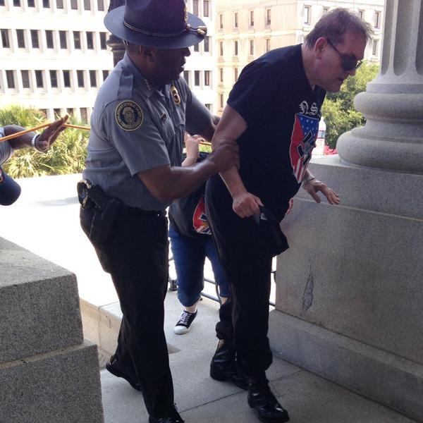 Officer Leroy Smith and KKK member Courtesy: Rob Godfrey
